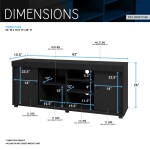 Techni Mobili TV stand with Storage, Black