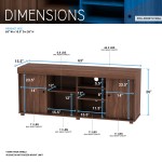 Techni Mobili TV stand with Storage, Walnut