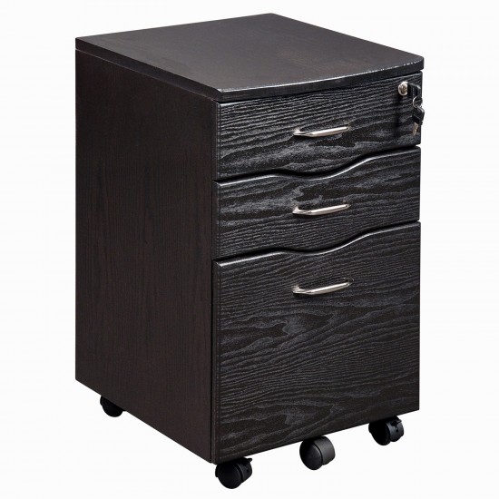 Techni Mobili Rolling Storage and File Cabinet, Espresso