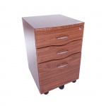 Techni Mobili Rolling Storage and File Cabinet, Mahogany