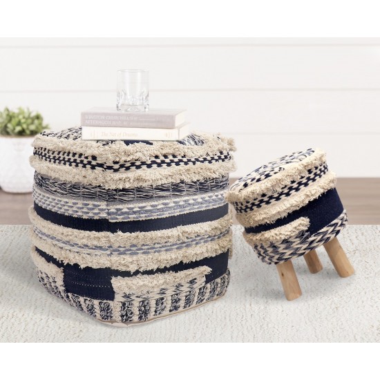 Pasargad Grandcanyon Collection Cotton Pouf