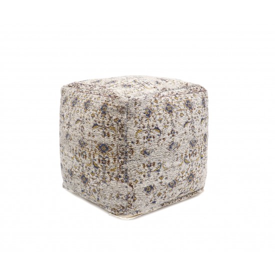 Pasargad Home Grandcanyon Cotton Pouf (Toupe)