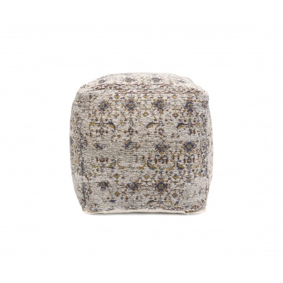 Pasargad Home Grandcanyon Cotton Pouf (Toupe)