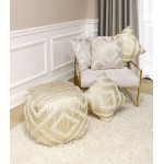 Pasargad Home Grandcanyon Cotton Pouf (Ivory)