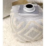 Pasargad Home Grandcanyon Cotton Pouf (Silver)