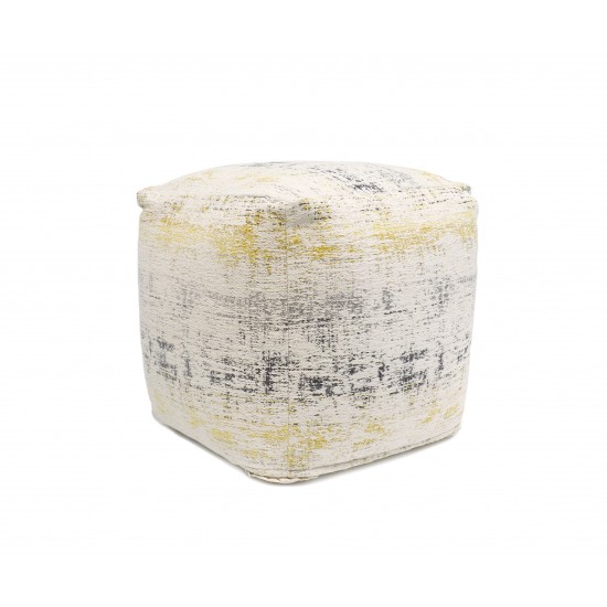 Pasargad Grand Canyon Distressed Cotton Pouf (Distressed, 17" x 17" x 17")