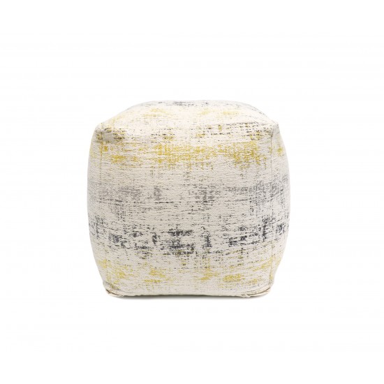 Pasargad Grand Canyon Distressed Cotton Pouf (Distressed, 17" x 17" x 17")