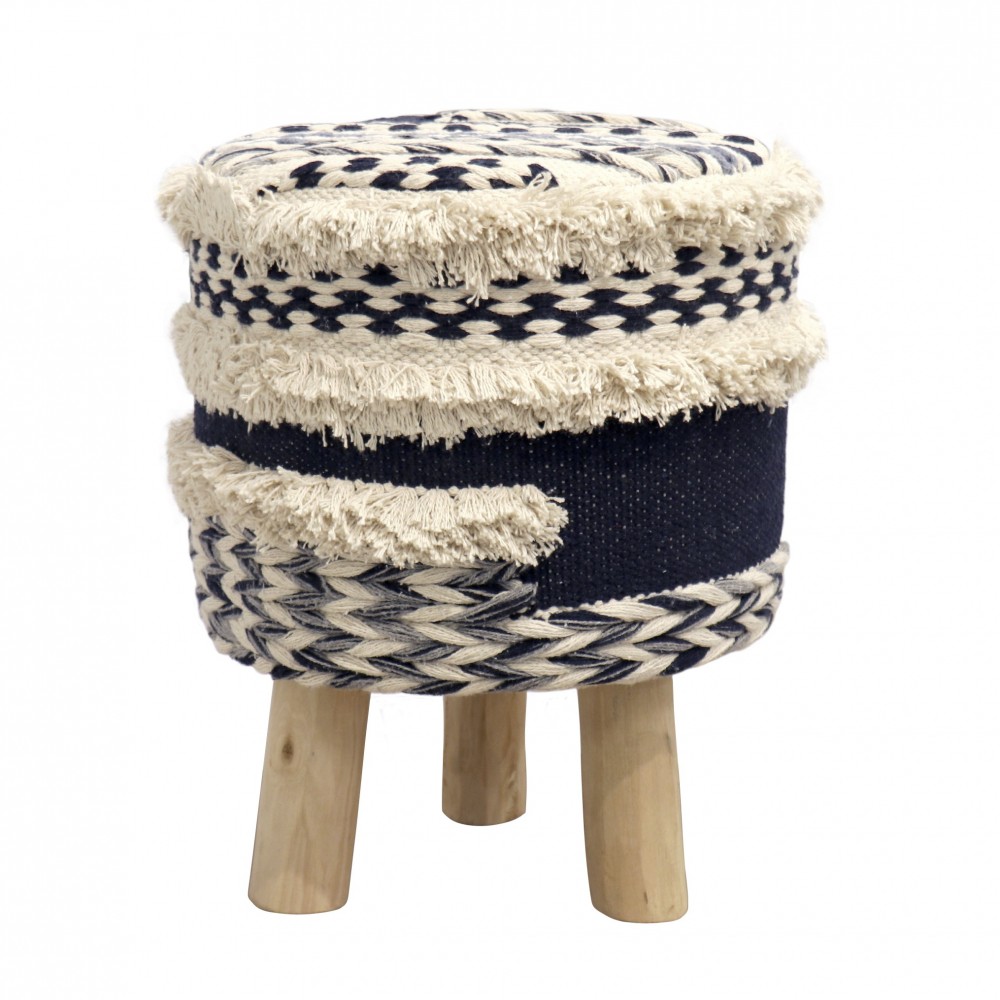 Pasargad Home Grandcanyon Collection Cotton Pouf