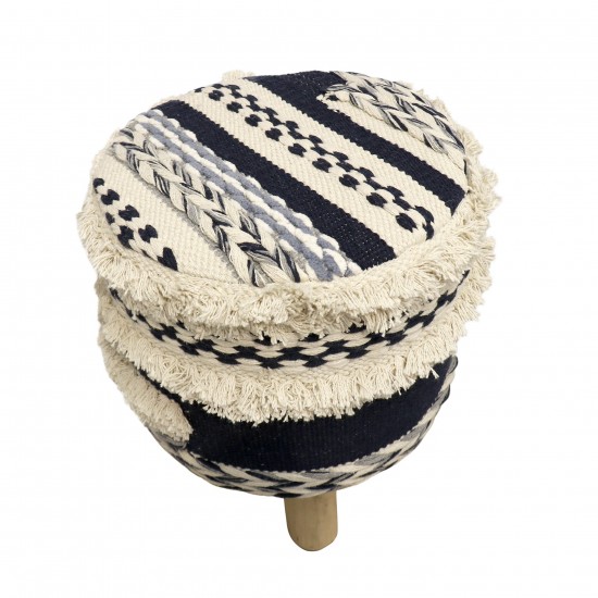 Pasargad Home Grandcanyon Collection Cotton Pouf