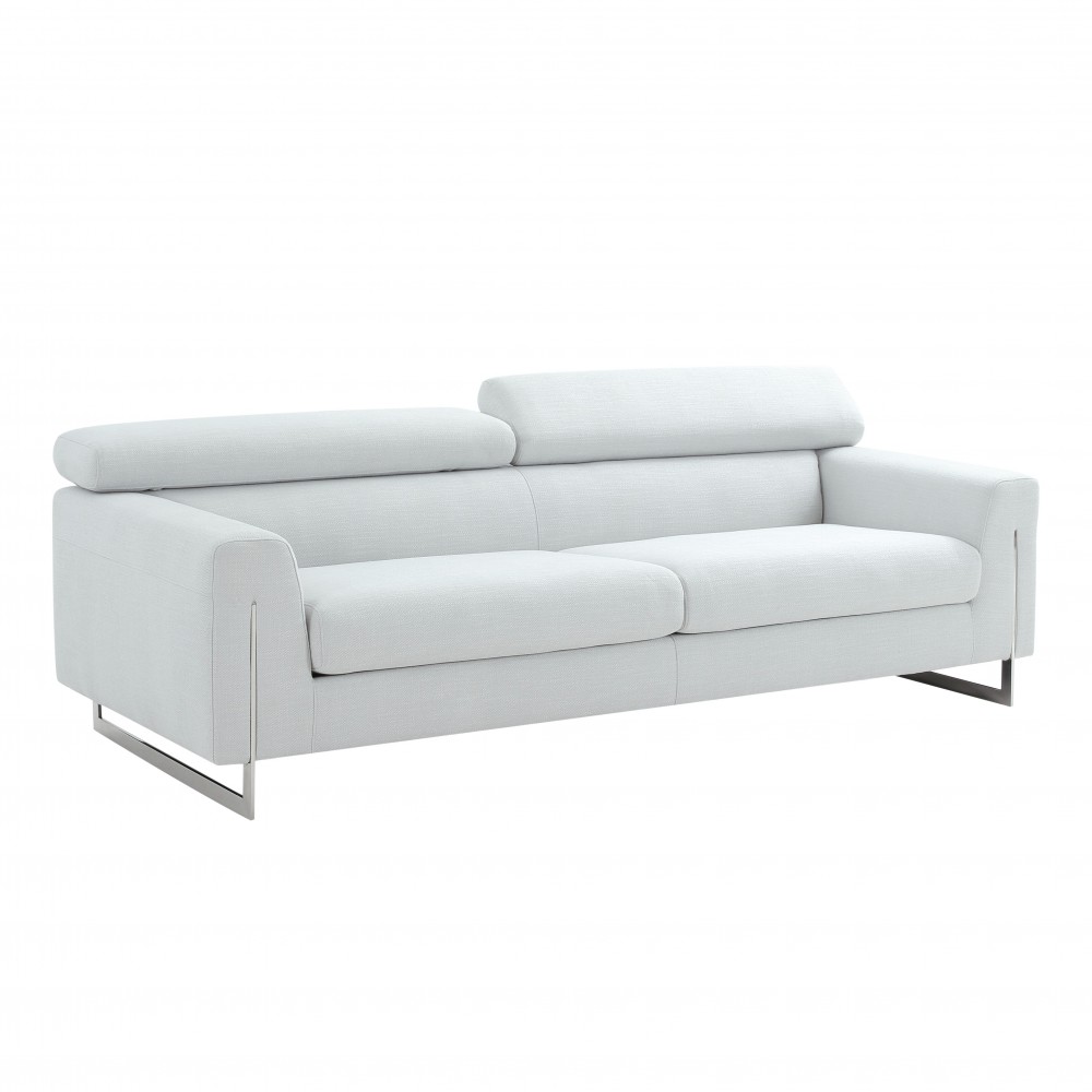 Pasargad Home Serena Modern Silver Sofa with Silver Leg