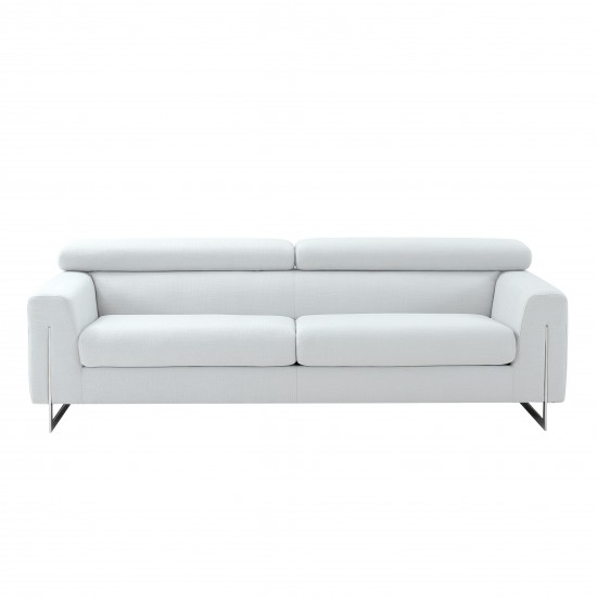 Pasargad Home Serena Modern Silver Sofa with Silver Leg