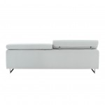 Pasargad Home Serena Modern Silver Sofa with Silver Leg