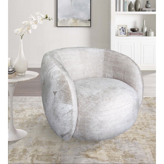 Pasargad Home Napoli Collection Modern Swivel Armchair