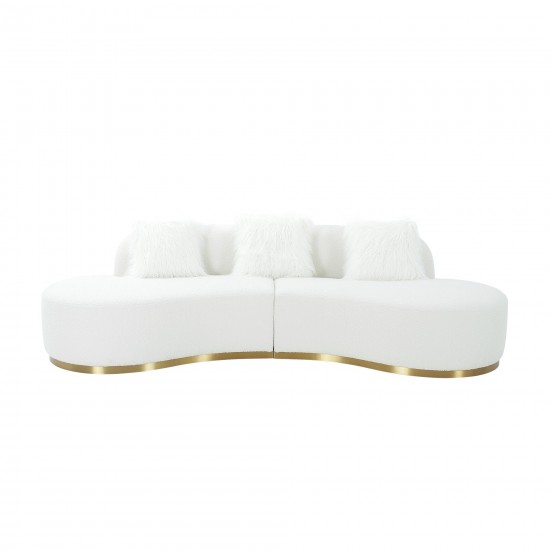 Pasargad Home Simona Modern Curved Sofa