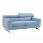 Pasargad Home Serena Modern Sofa (Blue Loveseat)