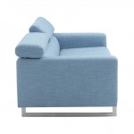 Pasargad Home Serena Modern Sofa (Blue Loveseat)