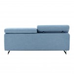 Pasargad Home Serena Modern Sofa (Blue Loveseat)