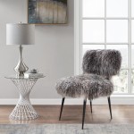 Pasargad Home Sorrento Allesia Modern Chair,Grey