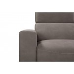 Modern Bari Sectional Sofa with Push Back Functional, Left Facing Grey Color