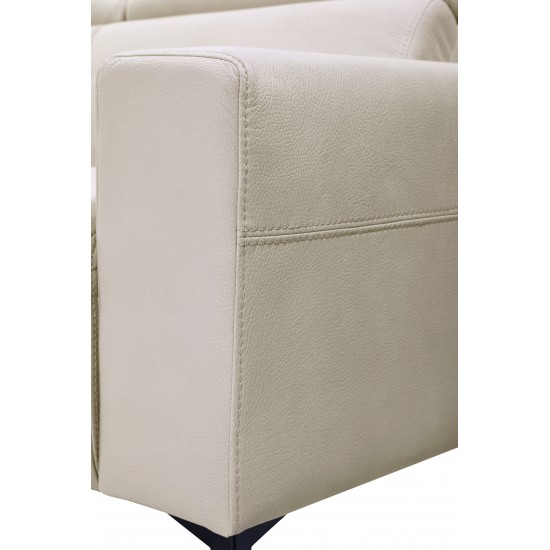 Modern Bari Sectional Sofa with Push Back Functional, Left Facing Beige Color
