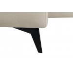 Modern Bari Sectional Sofa with Push Back Functional, Left Facing Beige Color