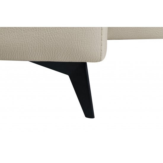 Modern Bari Sectional Sofa with Push Back Functional, Left Facing Beige Color