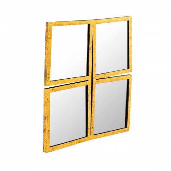 Pasargad Home Nico Clear & Gold Iron Wall Mirror