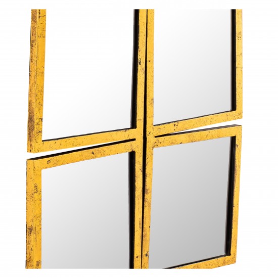 Pasargad Home Nico Clear & Gold Iron Wall Mirror