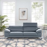 Pasargad Home Casanova Collection Leather Italian Loveseat