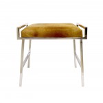 Pasargad Home Eira Cowhide Stool