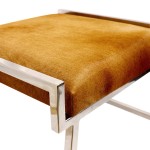 Pasargad Home Eira Cowhide Stool