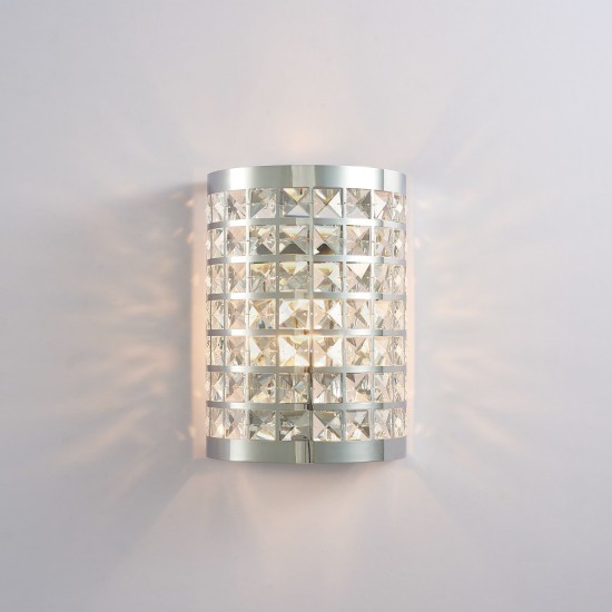 Pasargad Home Rene Collection Metal & Crystal Sconce Lights