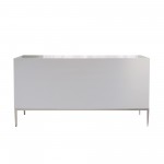 Pasargad Home Luna Sideboard, 4 Doors with 2 Chrome Polished Metal Handle