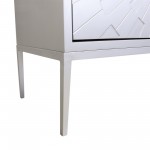 Pasargad Home Luna Sideboard, 4 Doors with 2 Chrome Polished Metal Handle