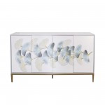 Annabelle Sideboard with 4 Floral Doors, 2 Drawers & Bronze Metal Frame