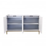 Annabelle Sideboard with 4 Floral Doors, 2 Drawers & Bronze Metal Frame