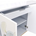 Annabelle Sideboard with 4 Floral Doors, 2 Drawers & Bronze Metal Frame