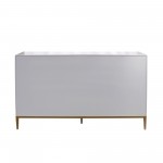 Annabelle Sideboard with 4 Floral Doors, 2 Drawers & Bronze Metal Frame
