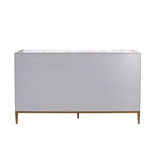 Annabelle Sideboard with 4 Floral Doors, 2 Drawers & Bronze Metal Frame