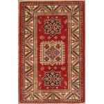 Pasargad Home Kazak Collection Hand-Knotted Lamb's Wool Area Rug- 2' 0" X 2'11"