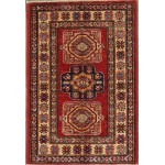 Pasargad Home Kazak Collection Hand-Knotted Lamb's Wool Area Rug- 2' 0" X 2'10"