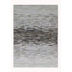 Pasargad Home Galaxy Hand-Loomed Silver Cowhide Area Rug- 5' 0" X 8' 0"