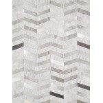 Pasargad Home Chevron Silver Cowhide Rug- 8X10