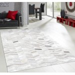 Pasargad Home Chevron Silver Cowhide Rug- 8X10