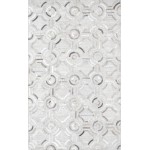 Pasargad Home Geometric Ivory Cowhide Rug-10X14