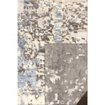 Pasargad Home Modern Hand-Knotted Silk and Wool Area Rug- 9' 0" X 11'11"