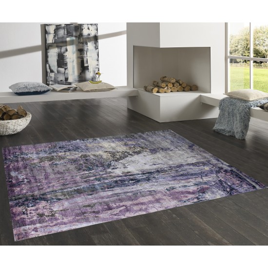 Pasargad Home Modern Collection Hand-Knotted Bamboo Silk Area Rug- 7'10" X 9'10"