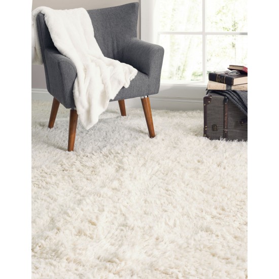 Paris Shag Hand-Woven Poly & Cotton Shaggy Area Rug- 12' 0" X 15' 0"