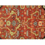 Pasargad Home Ferehan Collection Hand-Knotted Lambs Wool Area Rug- 5' 0" X 7' 3"