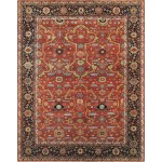 Pasargad Home Ferehan Collection Hand-Knotted Lambs Wool Area Rug- 4' 0" X 6' 2"